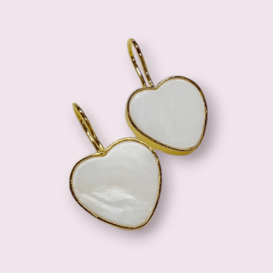 Zarcillos Corazón Nácar medium