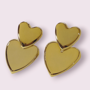 Zarcillos Doble Corazón medium